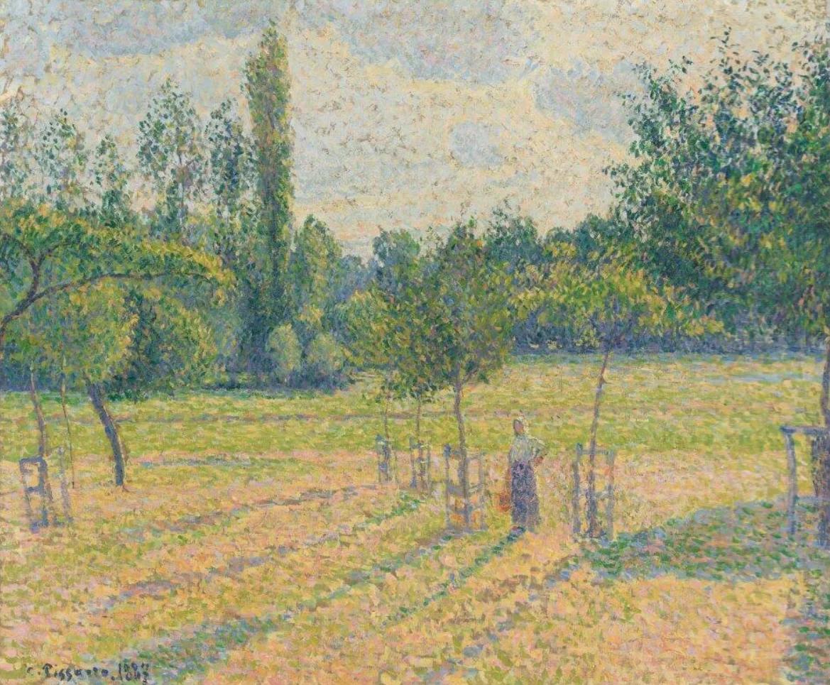Camille Pissarro, 'Late Afternoon in our Meadow', 1887. 